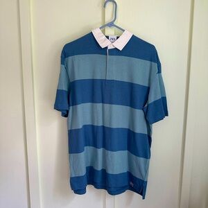 Zara top with rugby stripes/ great color blue and a green blue!